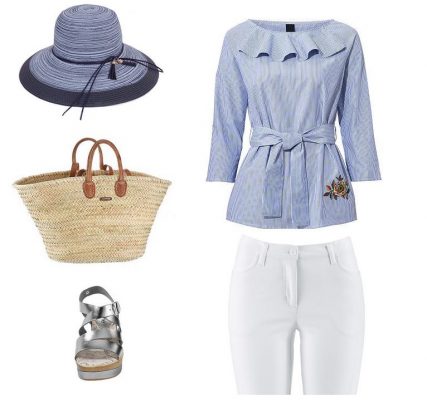 Letný outfit pre moletku - oblečenie pre moletku na leto - klobuk, sandale