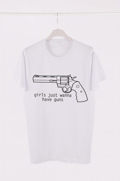 Vtipné tričko pre moletku - Statement tričko XL - tričko s názorom pre moletky Girl and gun