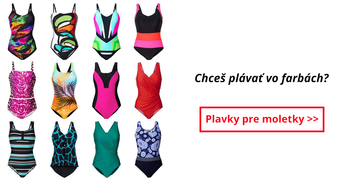 Farebné plavky pre moletky alebo vzorované plavkové šaty pre moletky, plavky pre XXL plnoštíhle ženy