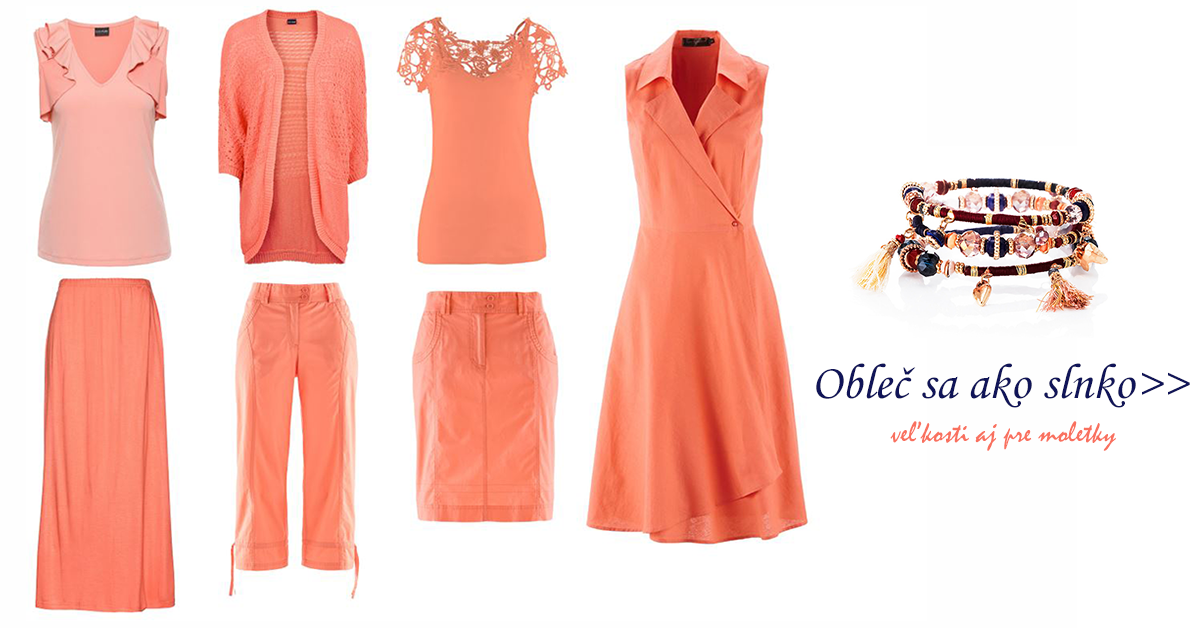 Oranžové letné oblečenie pre moletky