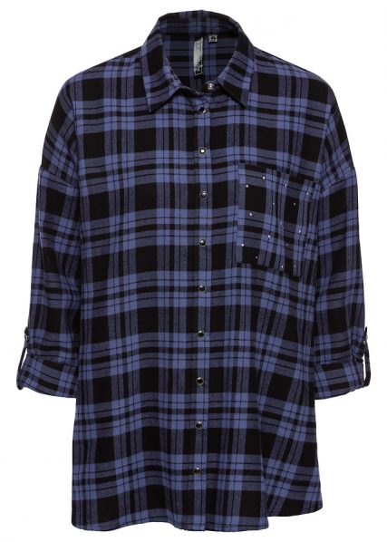 Károvaná flanelová košeľa pre plnoštíhle - Oblečenie pre moletky - outfity na jeseň pre moletky - športové, mikina pre moletky