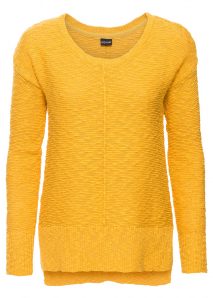 Žltý bavlnený pulóver pre moletky - jesenné oblečenie pre moletky 2017, móda pre moletky