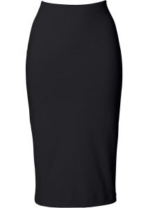 Čierna púzdrová sukňa pre moletky - jesenné oblečenie pre moletky 2017, móda pre moletky