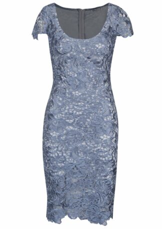 ŽENY | Šaty | spoločenské šaty - Modré čipkované šaty Miss Grey Taisa