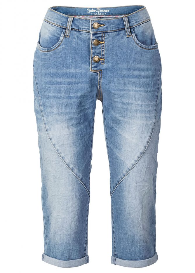 Strečové džínsy capri