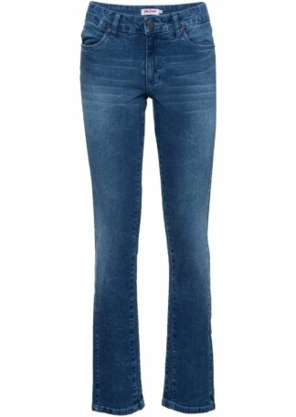 Strečové džínsy rovné  Strečové nohavice pre moletky - lepšie sa prispôsobia postave.