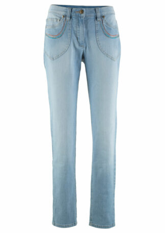 Strečové džínsy  Strečové nohavice pre moletky - lepšie sa prispôsobia postave.