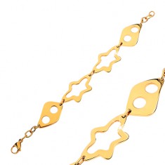 Šperky eshop - Náramok z chirurgickej ocele zlatej farby