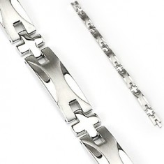 Šperky eshop - Náramok z chirurgickej ocele vlnková ozdoba - dvojfarebný AA33.13
